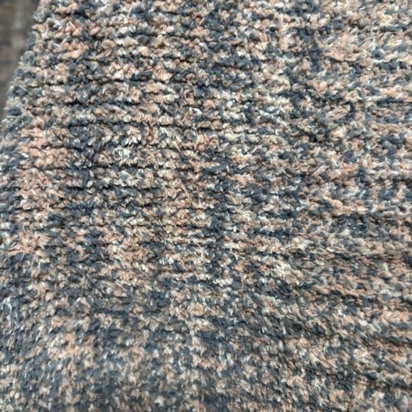 BAREFOOT DREAMS Cozy Chic Heather Pink Clay Gray Marled Tie Midi Robe NWT - Picture 12 of 13